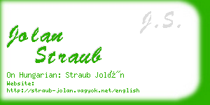 jolan straub business card